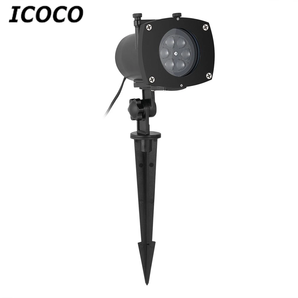 

ICOCO LED Switchable Pattern Slides Sparkling Landscape Projector Light Waterproof Christmas Holiday Party Decor Stage Effect