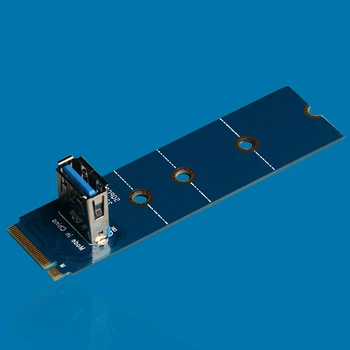 

M.2 NGFF to PCI-E X16 Slot USB 3.0 Transfer Riser Card VGA Extension Adapter Extender for Graphics Card for BTC Miner Mining