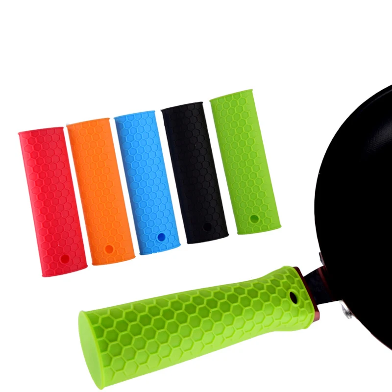 Silicone Pot Handle Saucepan Holder Sleeve Slip Cover Grip Cookware