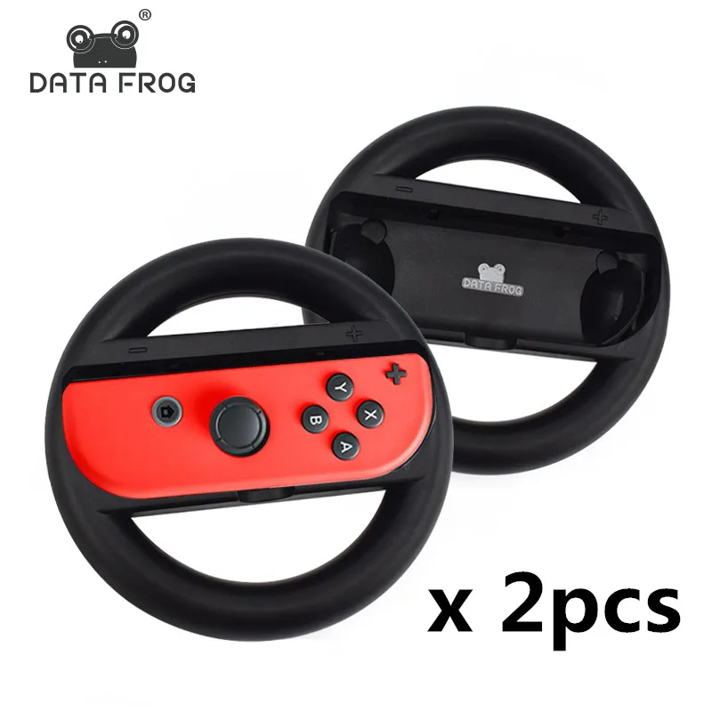 2 Pcs Racing Game Steering Wheel For Nintend Switch Remote Helm Game