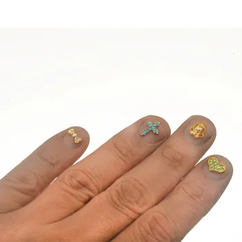 

gel nail art manicure ornaments findings metal glass crystal cross love dog bone crown wholesales price cheap beautiful 10pcs