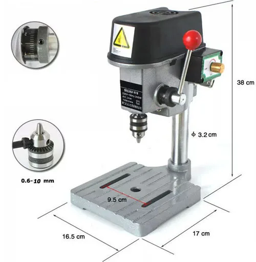 220 В мини настольный электрический сверлильный пресс с мини тисками 340 Вт деревянная компактная дрель верстак сверлильный станок
