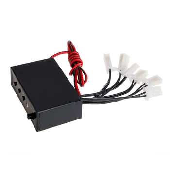 

Plastic+Metal 6 Ways LED Strobe Flash Light Lamp Emergency Flashing Controller Box DC 12V Car 3 flashing modes