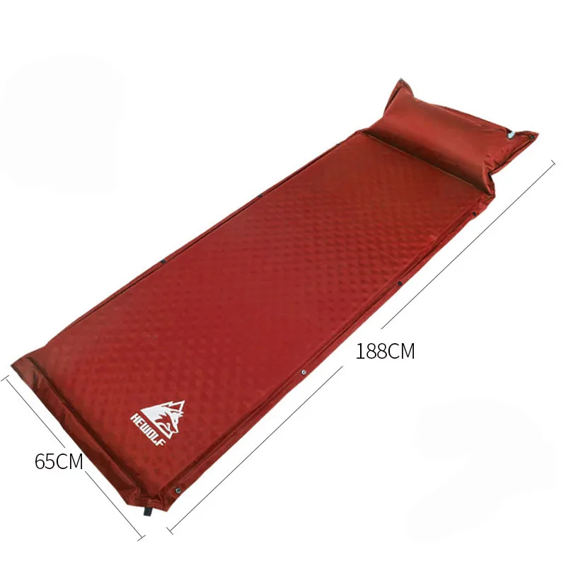 HEWOLF 2+1 Spliced Outdoor Thick 5cm Automatic Inflatable Cushion Pad Outdoor Tent Camping Mats Bed Mattress 2colors 6