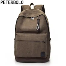 

Peterbolo Brand Canvas Bag Men's Casual Vintage Travel Bag High Quality School Student Laptop Bag