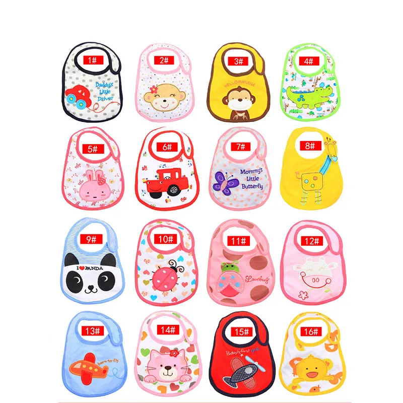 Cartoon Cotton Baby Bibs Waterproof baby bib slabbetjes cute bib Toddler For Newborn Wear Accessories Baby stuff free shipping Cartoon Cotton Baby Bibs Waterproof baby bib slabbetjes cute bib Toddler For Newborn Wear Accessories Baby stuff free shipping