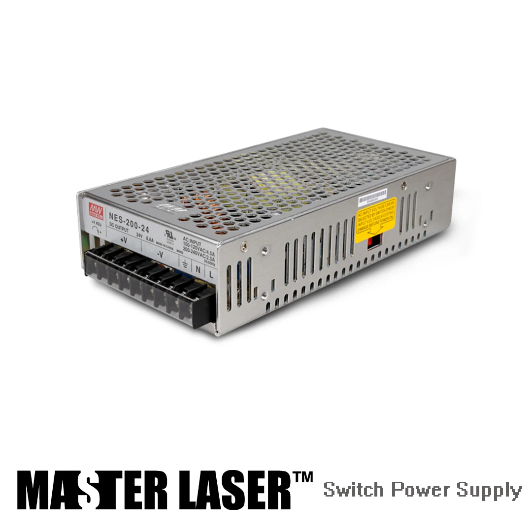 

Laser Cutting Marking Machine Motor Driver Switch Power Supply DIY Parts MeanWell MW NES-200-24 200W 24V Power Supply Switching