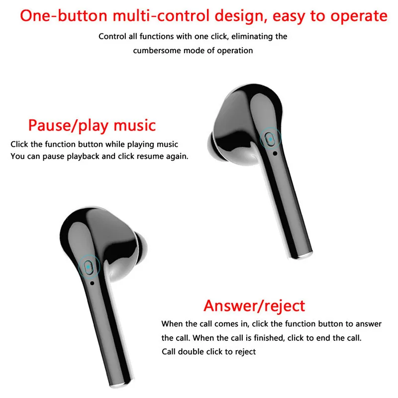 

New Fashion TWS Twins Bluetooth Wireless Earbuds In-Ear Earphone High Sound Quality Sound Earphone With Mic Chargering Box