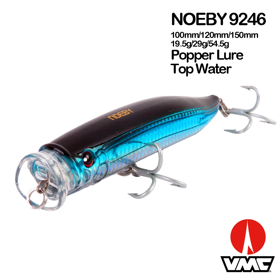 

NOEBY NBL9246 Popper Lure Top Water Hard Fishing Bait Wave Climbing Swimbait Sea Fishing Wobblers with VMC Hooks