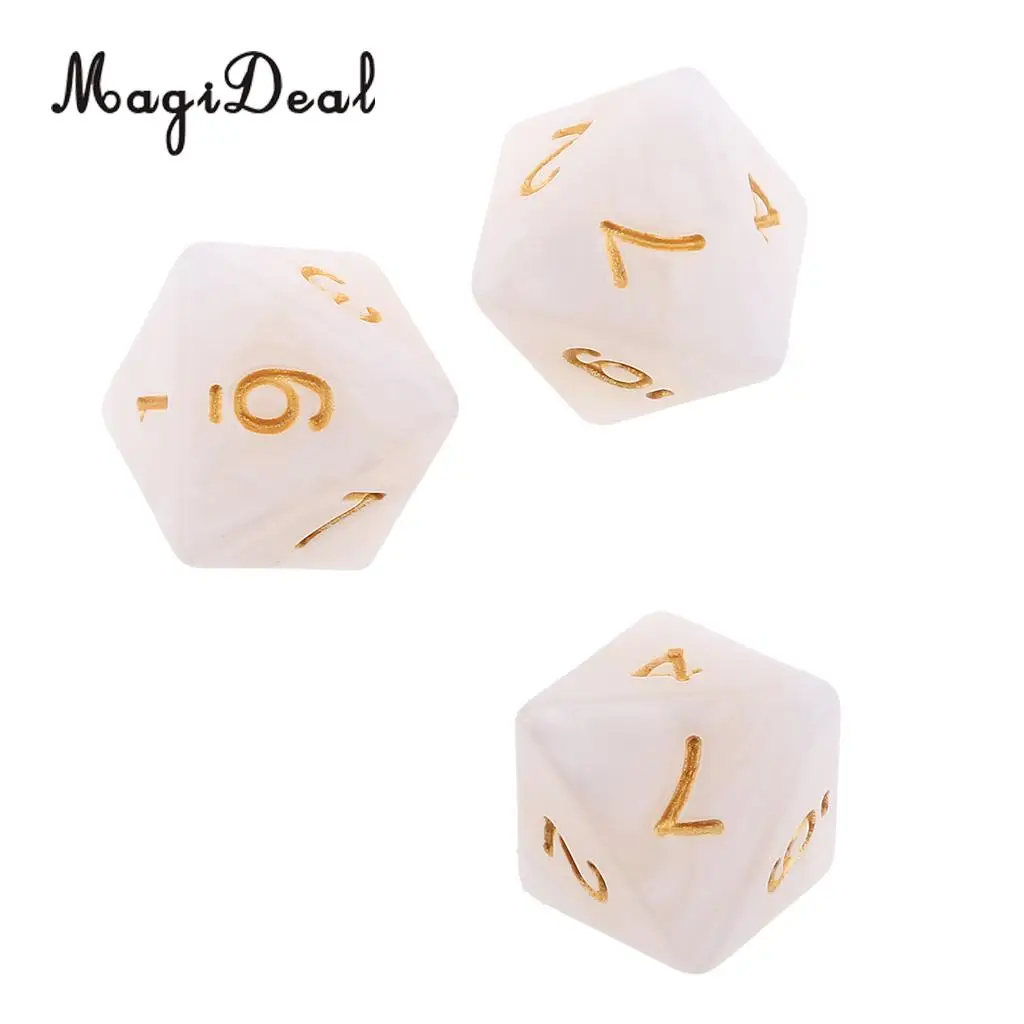 MagiDeal 10Pcs/Lot 8 Sided Acrylic Dice D8 Polyhedral Dice for Party Table Games Dungeons Dragons MTG RPG.Education School Apply