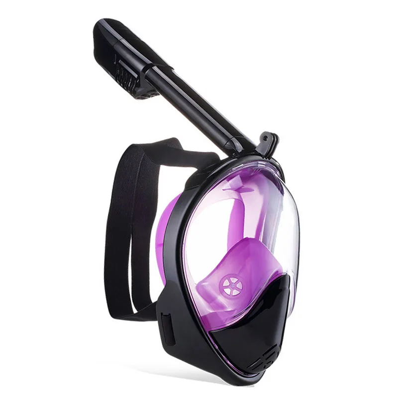 Анфас Подводное плавание маска панорамный вид Подводное незапотевающий Водонепроницаемый Дайвинг маска плавательная трубка маски GoPro