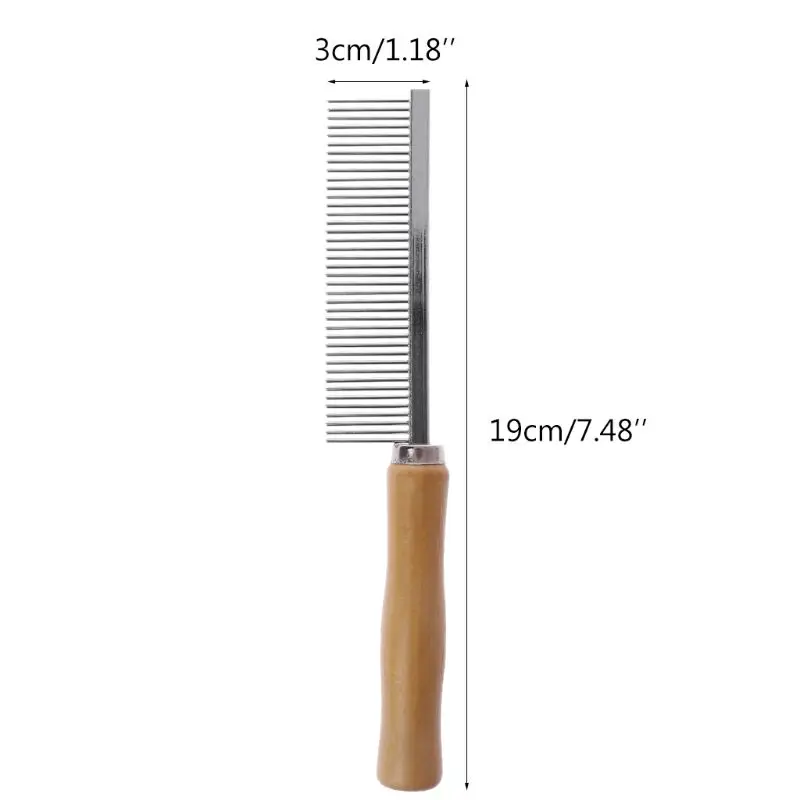 Специальный дизайн, триммер для волос с деревянной ручкой, гребень для кошек собак, щетка для ухода и чистки собак