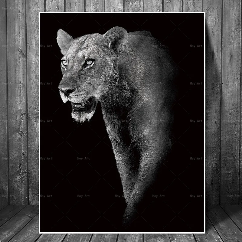 Canvas Paintings Black White Abstract Art Prints Animals Pictures Wall Poster Painting Home Decoration for Living Room