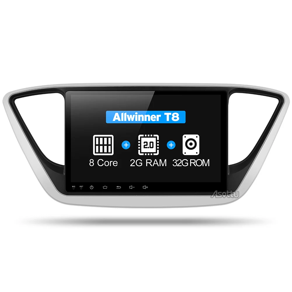 " Android 8.1 автомобиль DVD GPS плеер для новой Hyundai Verna Автомобильные ПК головного устройства 1024*600 автомобилей радио видео плеер Навигации 2Din - Цвет: without camera