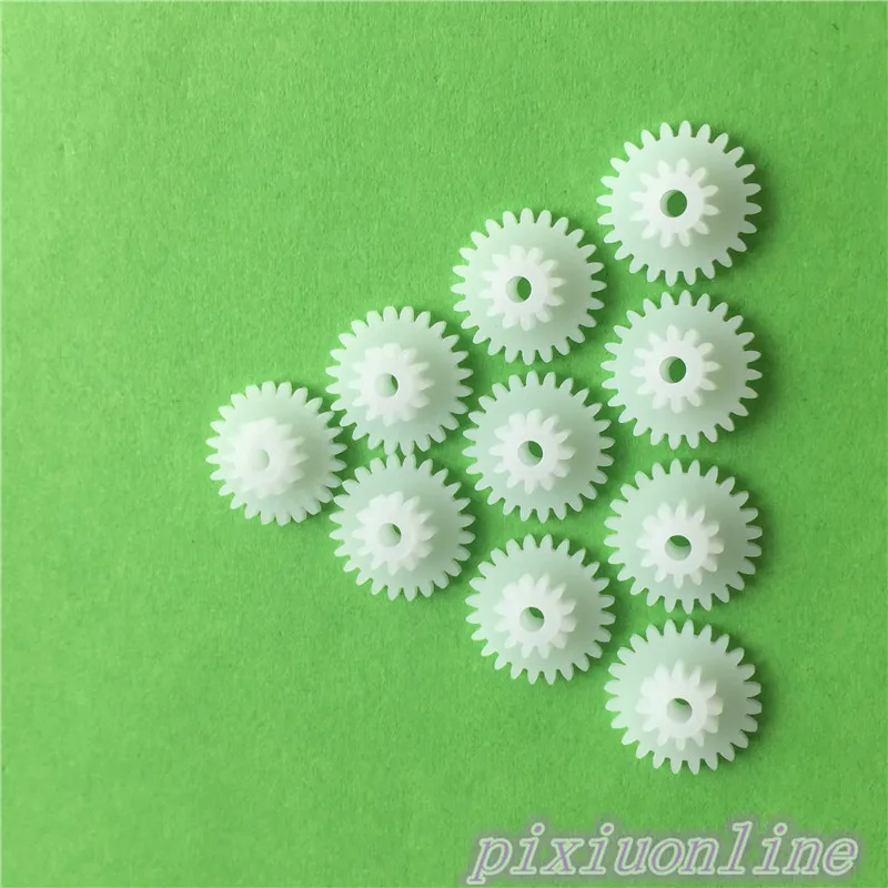 10 шт. K056Y 24122B Пластик двухэтажные снижение Шестерни DIY игрушки Робот Запчасти