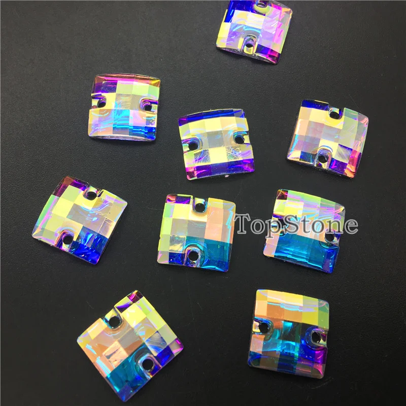 TopStone Crystal AB квадратная шахматная доска 12 мм стразы из смолы шитье бисера