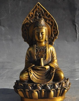 

xd 003333 china buddhism temple bronze kwan-yin GuanYin Bodhisattva goddess buddha statue