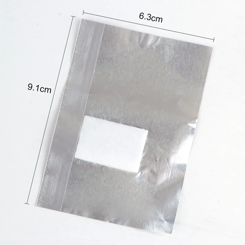 100pcs Aluminium Foil Nail Art Soak Off Acrylic Gel Polish Nail Removal Wraps Remover Manicure Nail Cleaning Makeup Tool 5