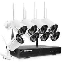 DEFEWAY 8CH 1080P HD P2P NVR Беспроводная система наблюдения видео выход 8 шт 2000TVL 2.0MP Wifi IP камера CCTV комплекты ночного видения