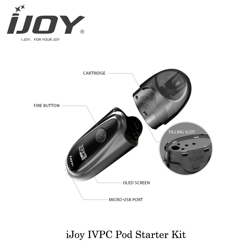 Электронная сигарета iJoy IVPC Pod стартовый комплект батарея 450 мАч OLED экран