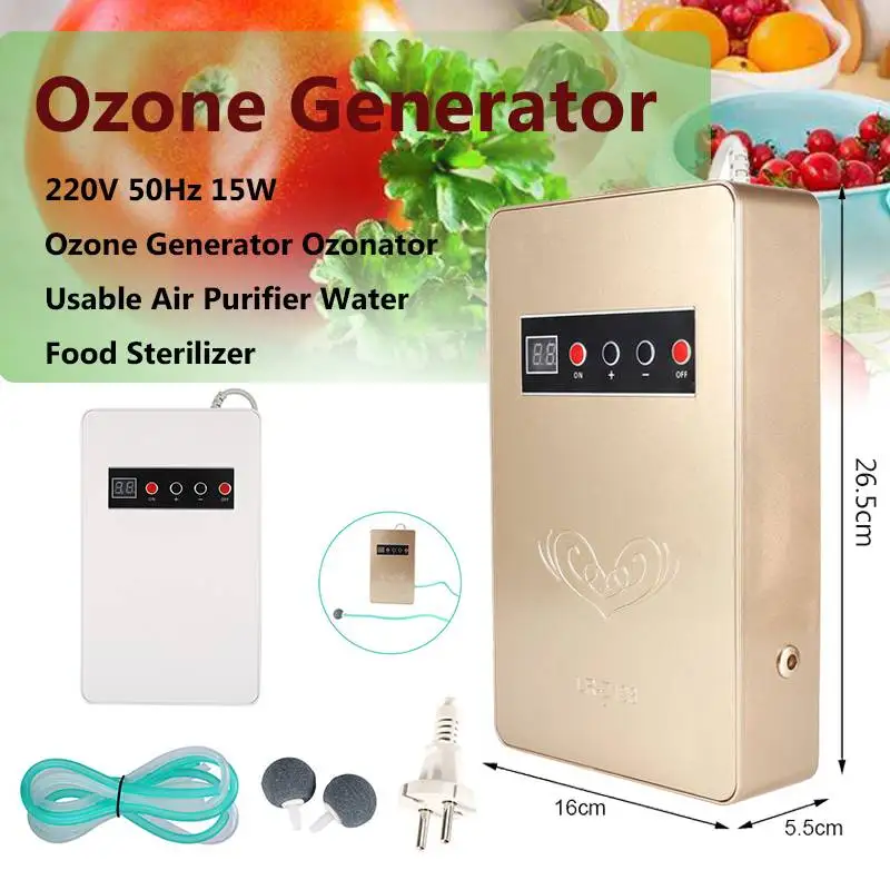

Ozone Generator Ozonator 600mg/h Air Purifier Water Food Sterilizer purifier Purification Vegetable Fruit Preparation ozonator