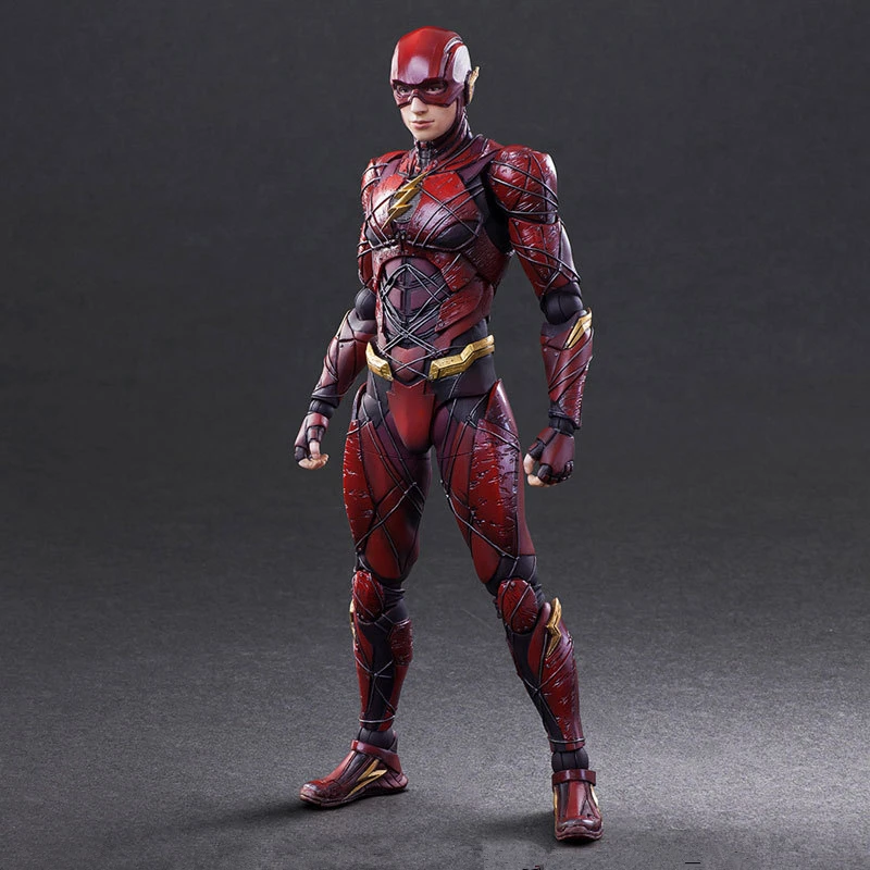 

DC Justice League Figure Square Enix Play Arts Kai No. 2 The Flash PVC Action Figure Collectible Model Kids Toys Doll Gift 26CM