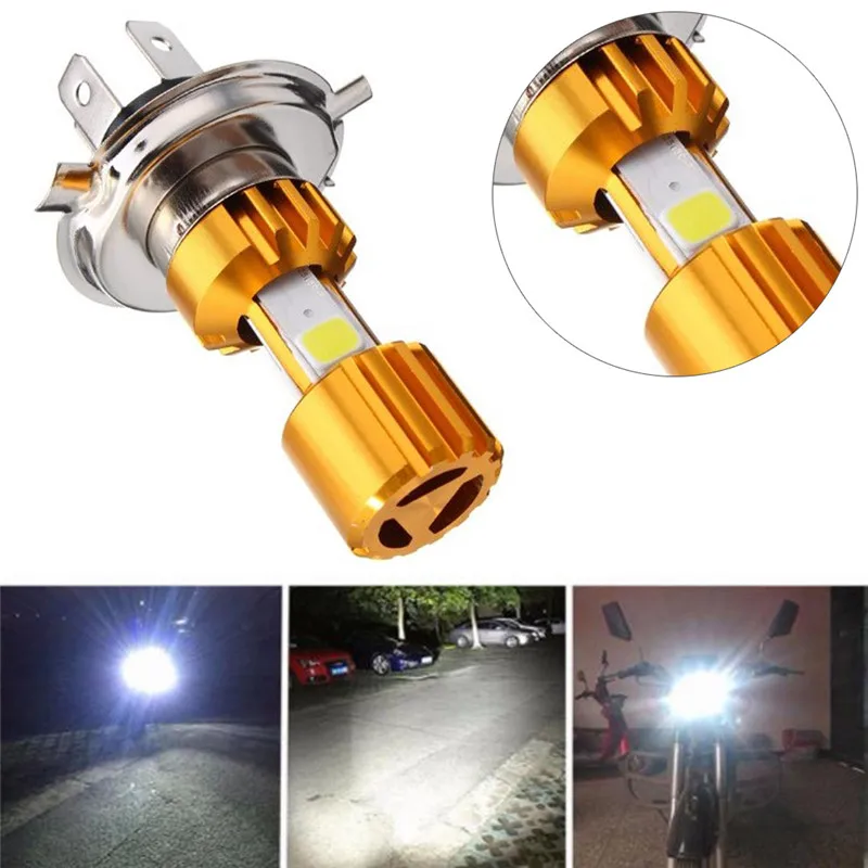 BA20D/H4 светодиодный удара Мотоцикл Велосипед Hi/Lo лампы фар DC10-80V 6000 K 16 W передняя фара мотоцикла мотоцикл свет