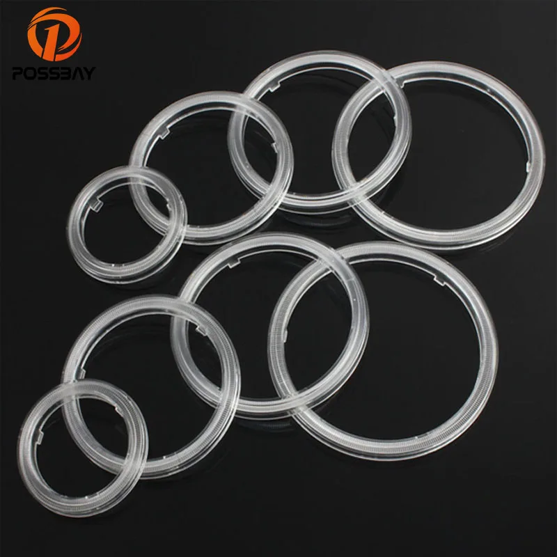 

POSSBAY 1 Pair 60/70/80/90/100/110mm Car Auto Waterproof Angel Eyes Light Halo Ring Lens Cover Protector Car Styling