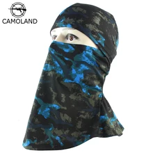 CAMOLAND Новая мужская камуфляжная тактическая Балаклава Военная уличная спортивная велосипедная походная маска ветрозащитная быстросохнущая мужская шапка