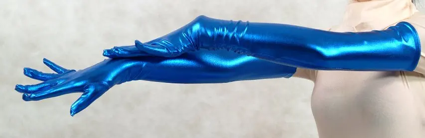 Seeksshine Glitzerhandschuhe Unisex - Metallisch Glänzende Spandex-Handschuhe Für Cosplay & Karneval