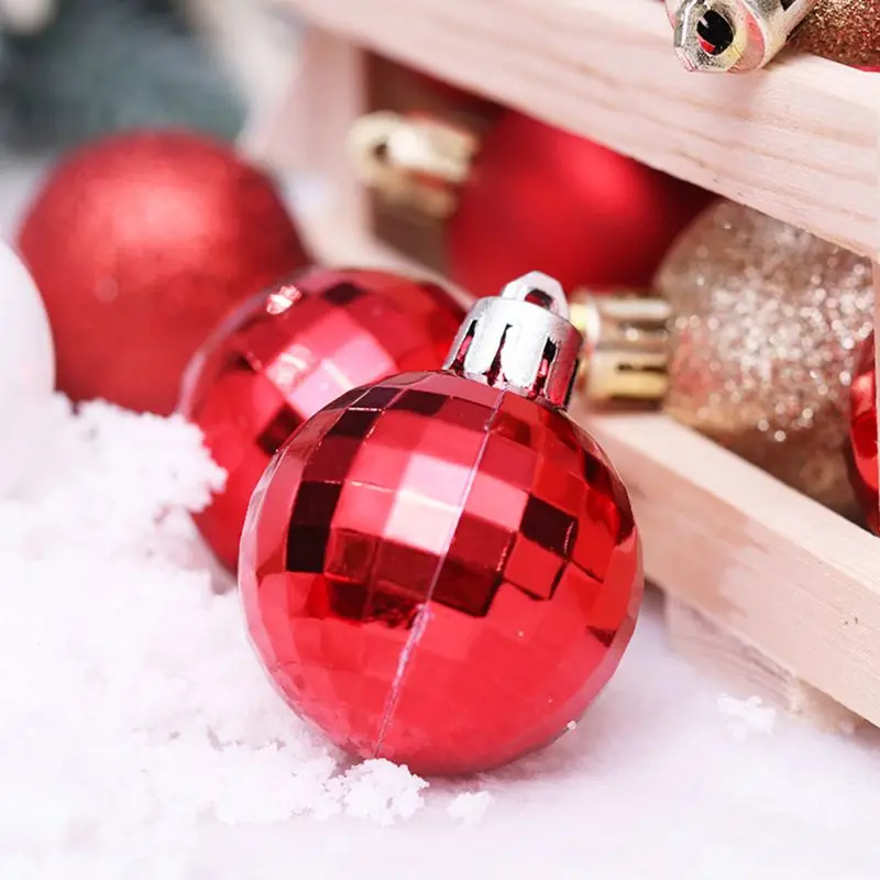 24 шт 40 мм Рождественские шары вечерние новогодняя елка с игрушками Украшение подвесное украшение Рождественские украшения для домашнего праздника Новогодний подарок