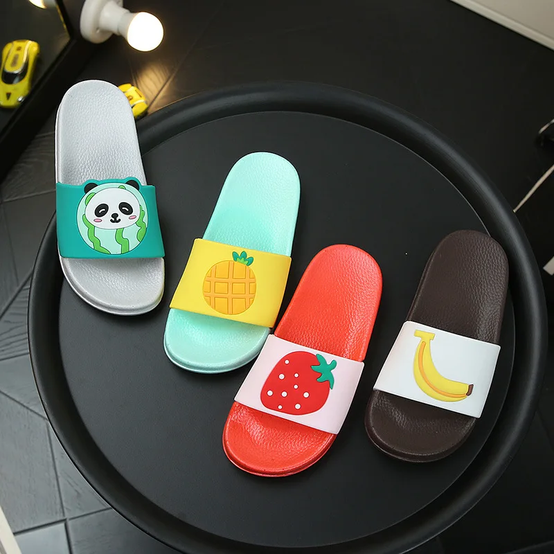 

Fruit Kid Woman Shoes Slippers kids slippers summer boys girls flip flops shoes flat soft bottom Beach Flip Flops Home S2315