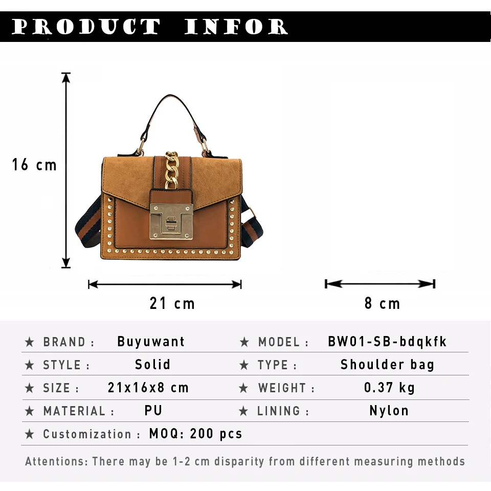 Buyuwant женская сумка с заклепками и замком, сумка на плечо, повседневная сумка, сумка через плечо, сумки-мессенджеры с клапаном, BW01-SB-bdqkfk