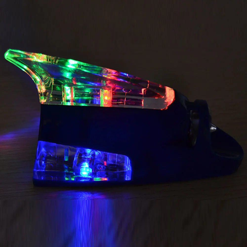 

1 PC Wind Power Shark Fin Car Antenna Universal LED Colorful Lights Auto Decorative Roof Aerials Decor Hot Sale