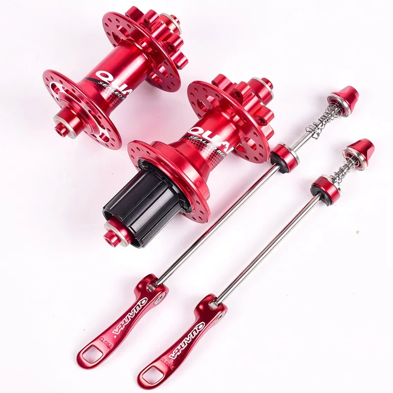 Red 10X135mm 32H велосипедная Дисковая тормозная ступица MTB ступица для горного велосипеда 9x100 мм/10x135 мм QR через 15x100 мм/12x142 мм ось для 8 9 10 11 скоростей - Цвет: Red 10X135mm