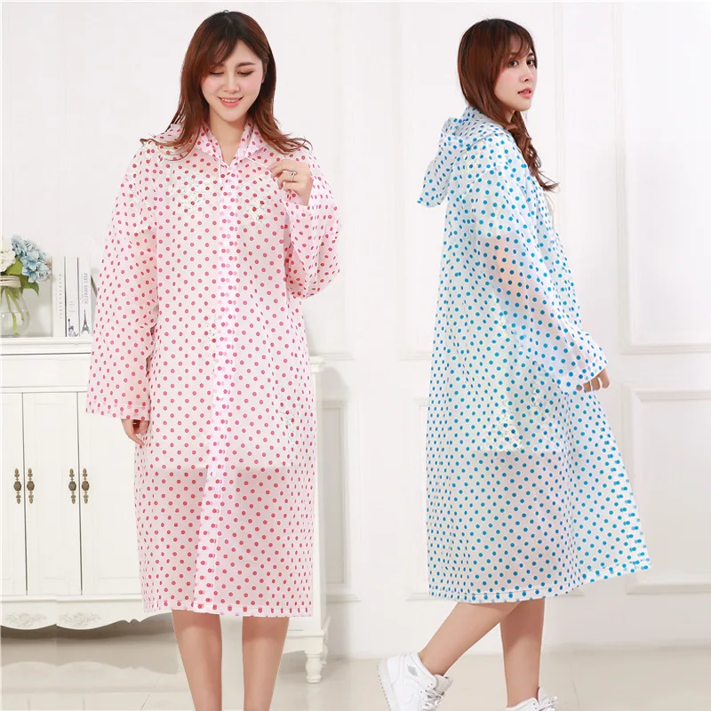 

Fashion EVA Women Raincoat Thickened Waterproof Rain Coat Women Clear Transparent Camping Waterproof Rainwear Suit