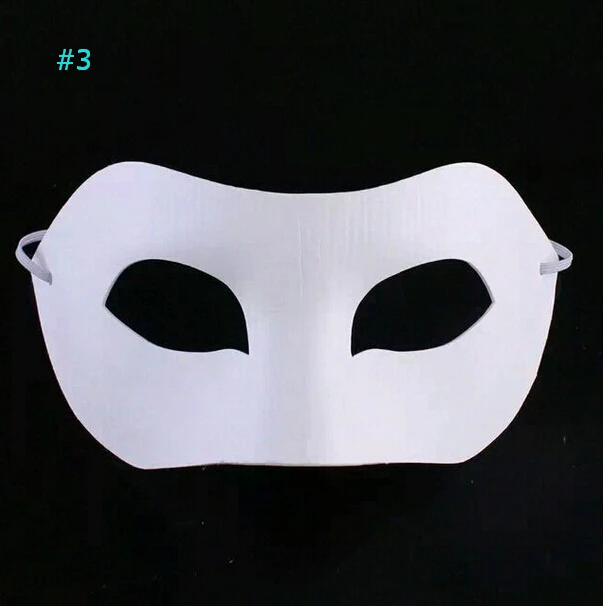 

wholesale 2000pcs White Plain Paper Mask with Elastic DIY Blank Masquerade Masque