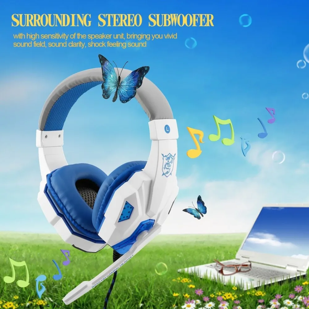 Игровая гарнитура SY830MV с микрофоном четкость звука шумоподавление светодиодный