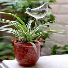 4 формы s Домашние Растения Цветы кормушка для воды автоматические самополивающиеся устройства прозрачное стекло кормушка для воды в форме птицы