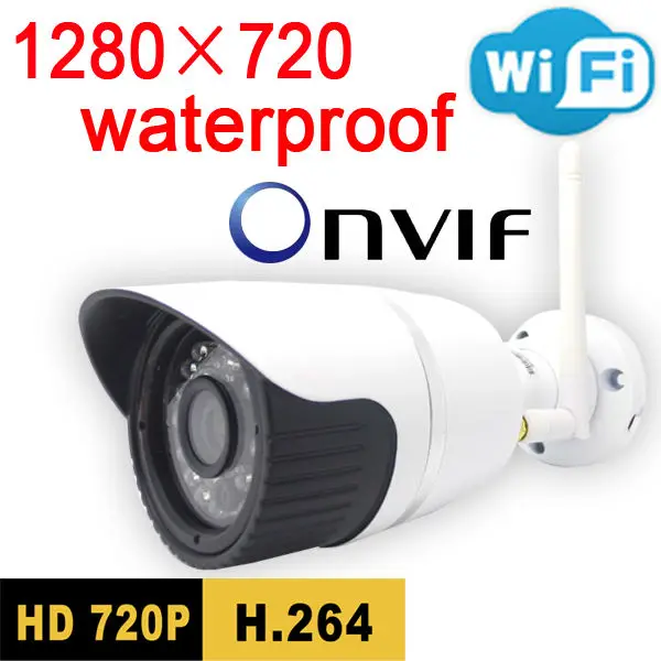 Ip-камера видеонаблюдения Водонепроницаемая 720p hd onvif Wi-Fi | Безопасность и защита