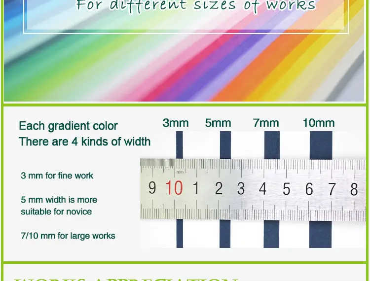 Juya Бумага Рюш 42 оттенков Цвета, 540 мм Длина, 3/5/7/10 мм ширина, 840 полос total DIY Бумага полосы поделки из бумаги ручной работы