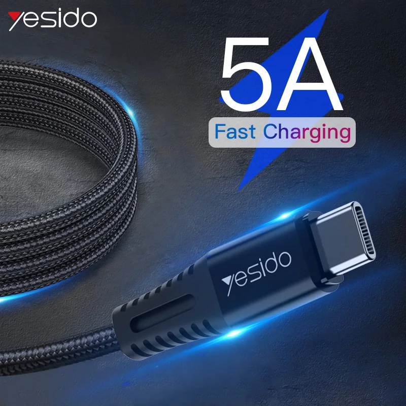 Yesido CA31 5A usb type C кабель для samsung S10 S9 S8 Plus Xiaomi huawei USB C кабель для быстрой зарядки type-c кабель