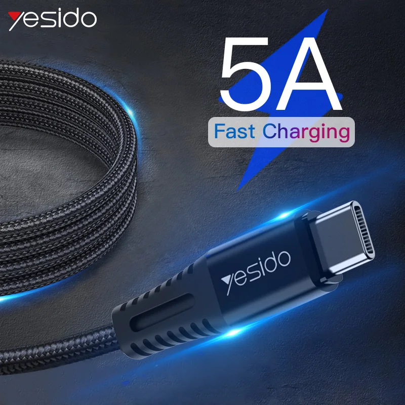Yesido CA31 5A USB Type C кабель для Samsung S10 S9 S8 Plus Xiaomi Huawei мобильный телефон кабели Быстрая