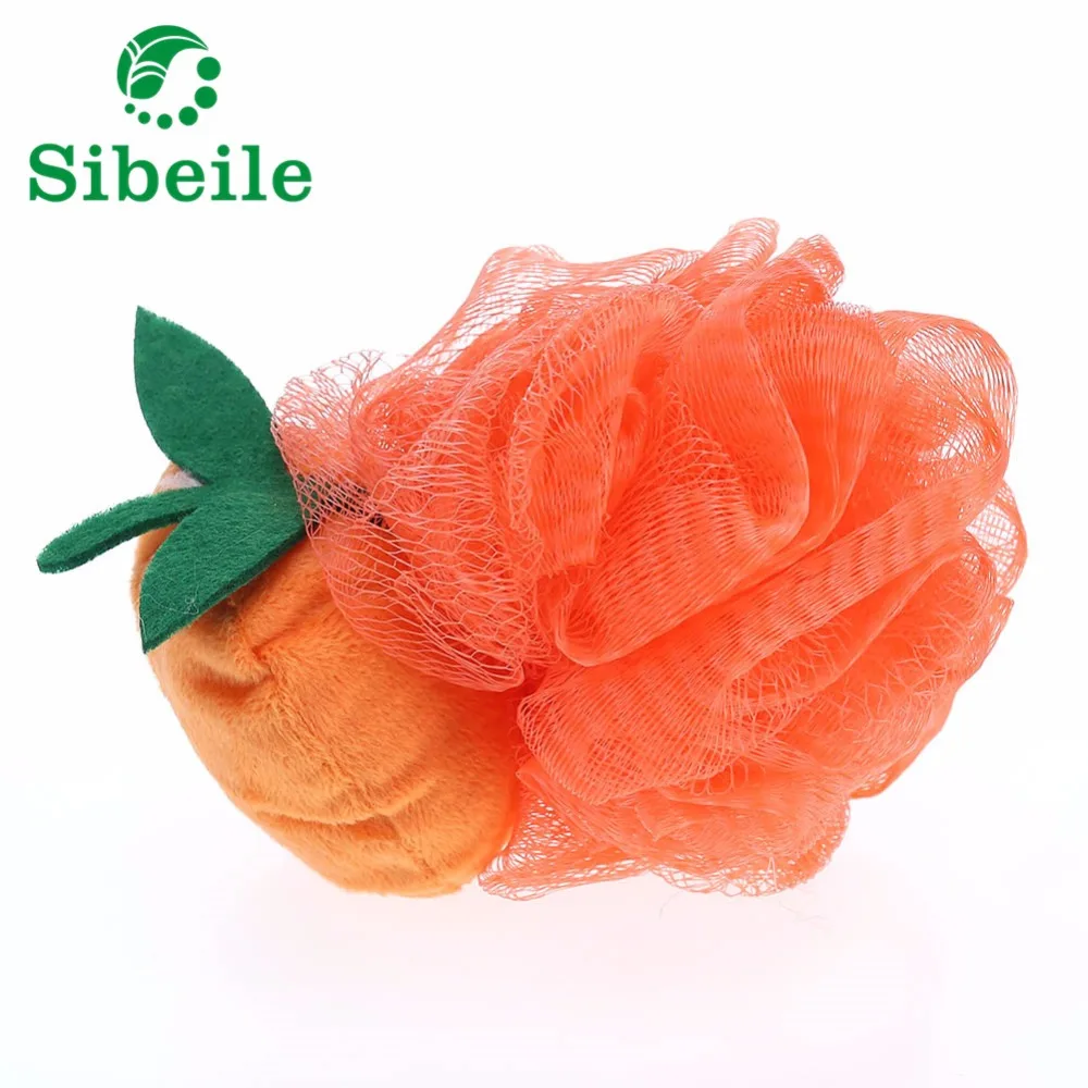 SBLE 6 pics fruit bath ball Baby bath towel with lovely flowers Cute Fruit Shape Bath Rub Brushes shower Sponges Soft Durable