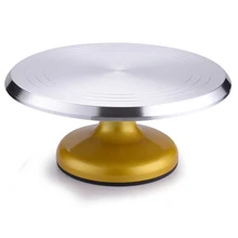 

Smooth Rotating High Quality Aluminium Alloy Cake Turntable with Non-Slip Silicone Bottom