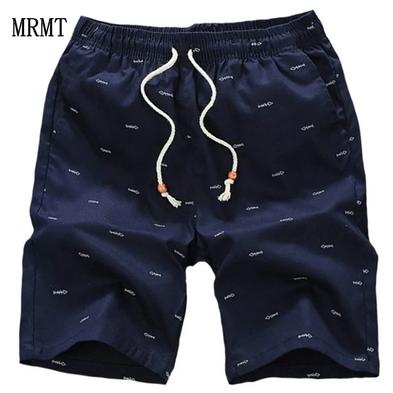 2018 New Arrival Men Shorts Cotton Casual Shorts For Men Elastic Waist Summer Beach Shorts Personalized Printed M-5XL