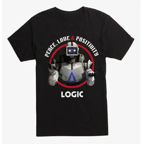 Футболка Logic PEACE LOVE &amp Positive ROBOT новые аутентичные и лицензированные футболки