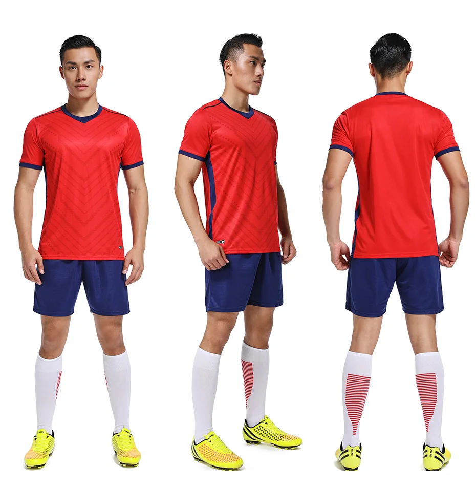 uniformes de camisa de futebol manga curta
