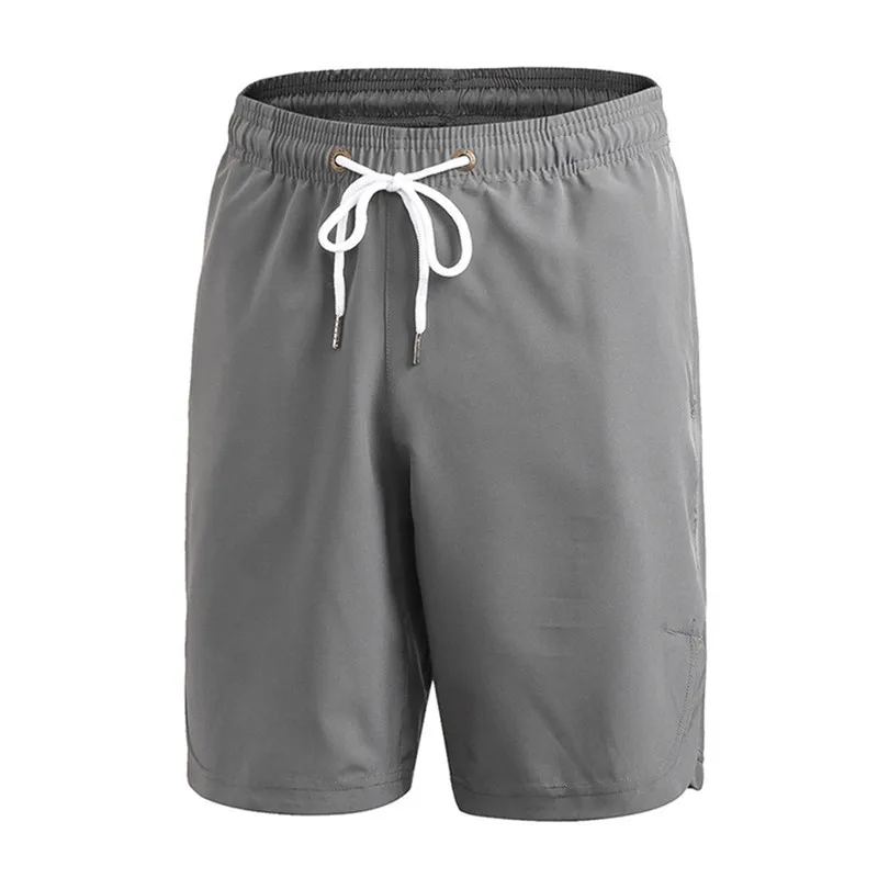 Мужские спортивные дышащие шорты для занятий фитнесом MMA, удобные мужские шорты для фитнеса, тренировок, бега, стиль - Цвет: Gray