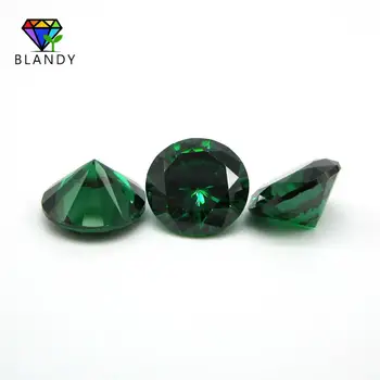 

Factory Direct Price Green Cubic Zirconia 1.0~3.0mm 5A Quality Round Machine Cut CZ Stone Synthetic Emeral Gems For Jewelry